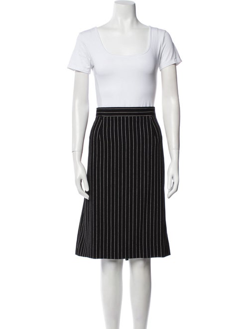 Louis Feraud Virgin Wool Printed Skirt Suit