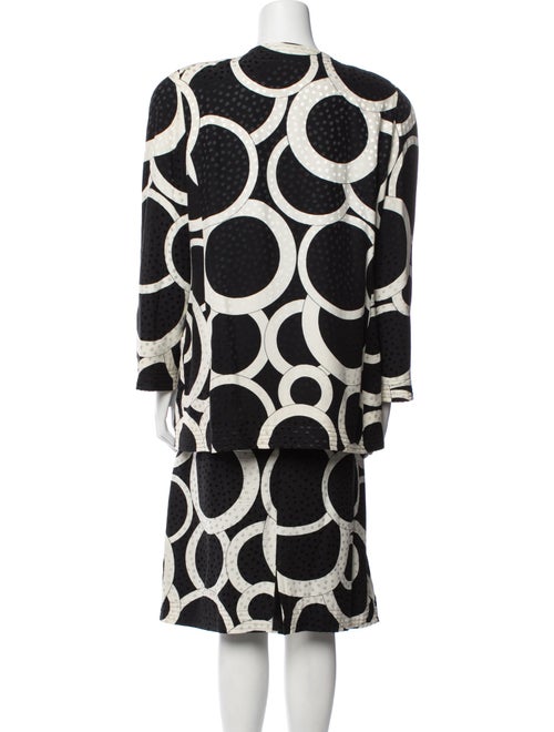 Louis Feraud Silk Printed Skirt Suit