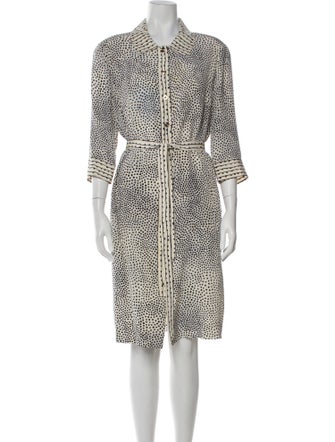 Louis Feraud Silk Knee-Length Dress