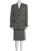 Louis Feraud Virgin Wool Tweed Pattern Skirt Suit