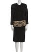 Louis Feraud Wool Striped Skirt Suit