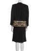 Louis Feraud Wool Striped Skirt Suit