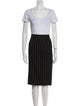 Louis Feraud Wool Striped Skirt Suit