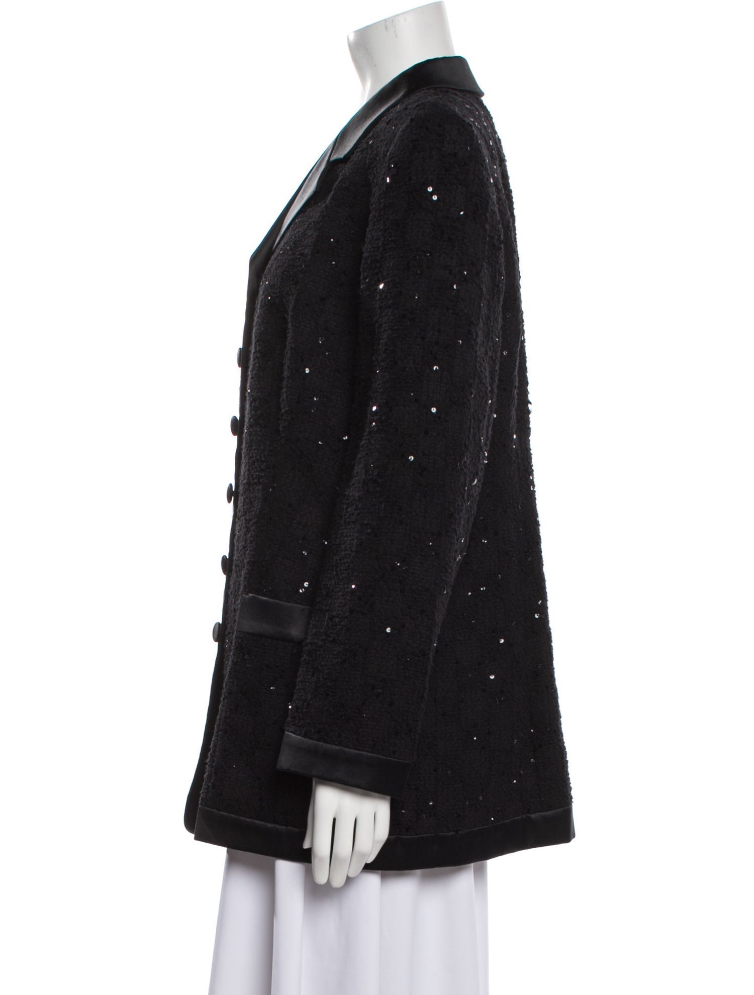 Louis Feraud Nylon Plaid Print Blazer