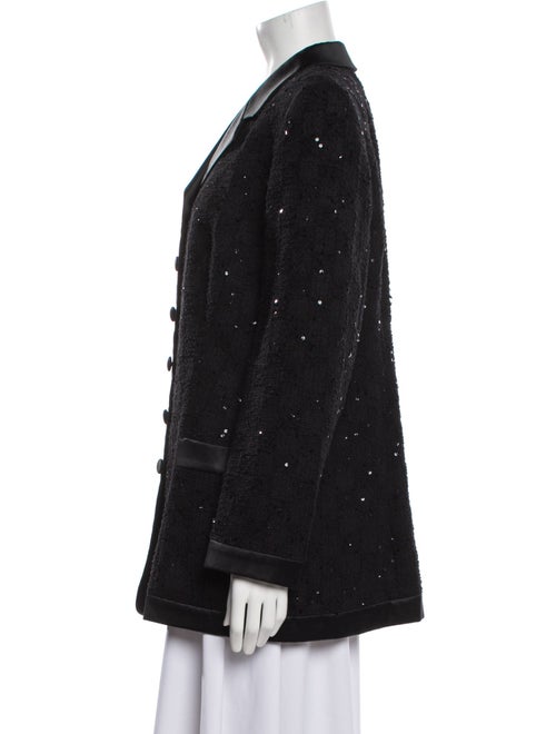 Louis Feraud Nylon Plaid Print Blazer