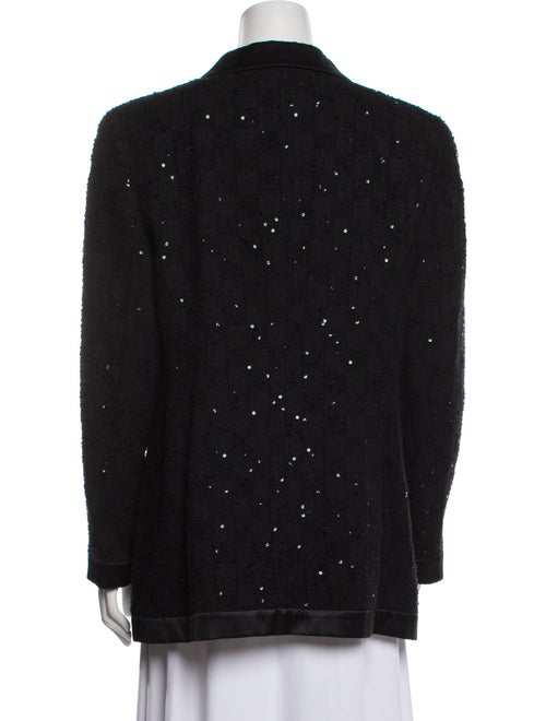 Louis Feraud Nylon Plaid Print Blazer