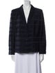 Louis Feraud Virgin Wool Plaid Print Blazer