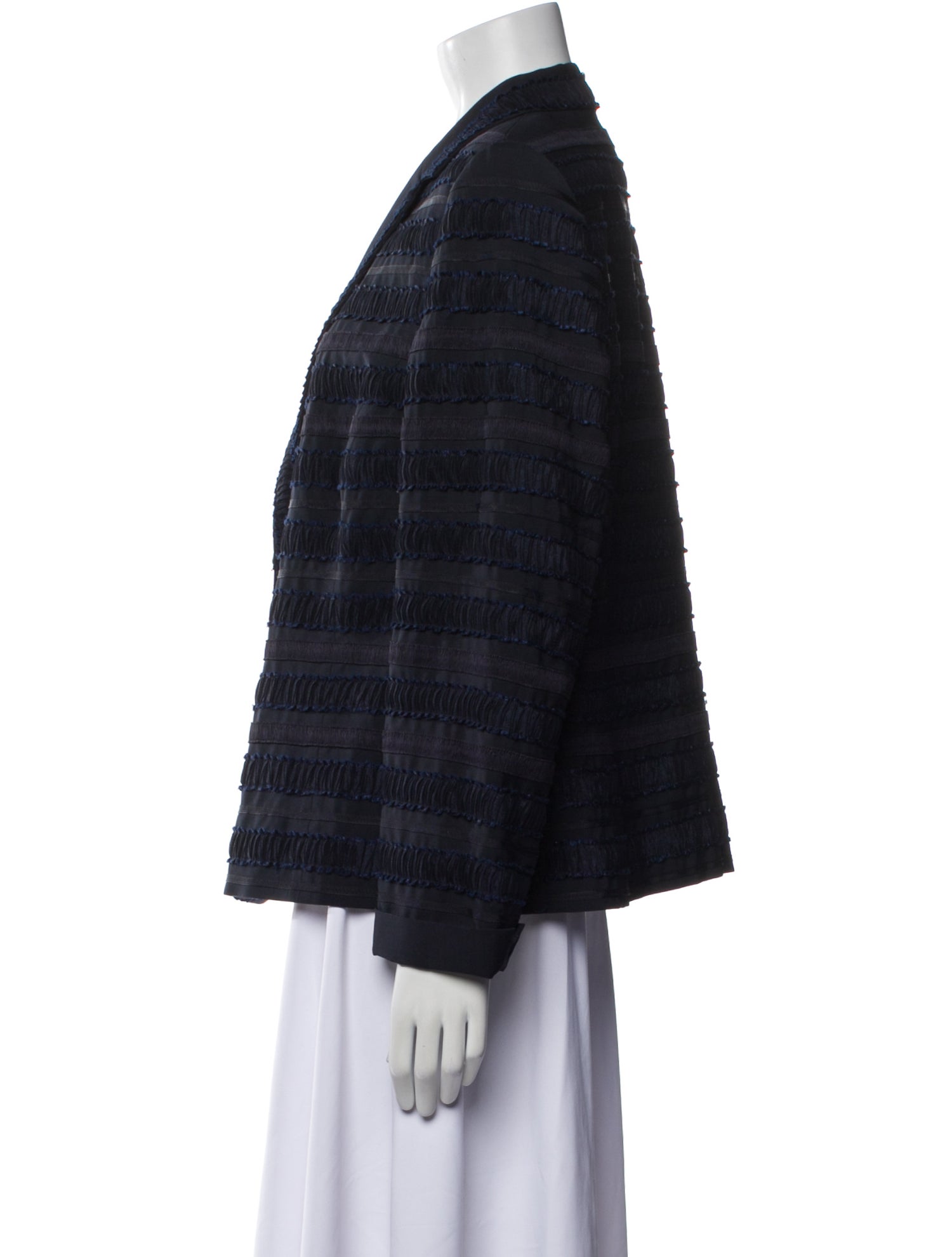 Louis Feraud Virgin Wool Plaid Print Blazer