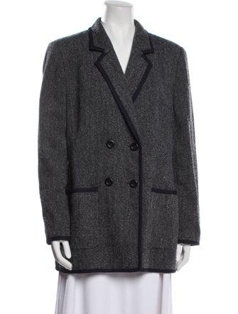 Louis Feraud Virgin Wool Printed Blazer
