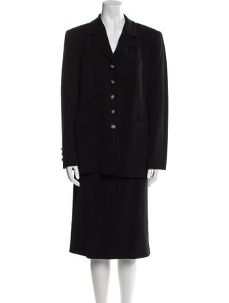 Louis Feraud Virgin Wool Skirt Set
