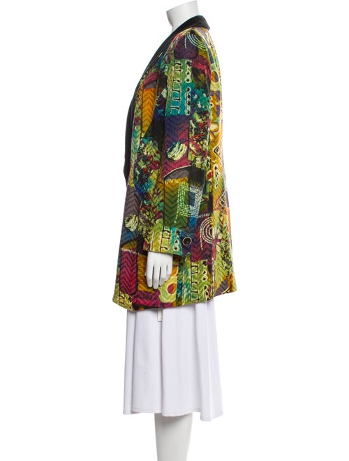 Louis Feraud Wool Floral Print Evening Jacket