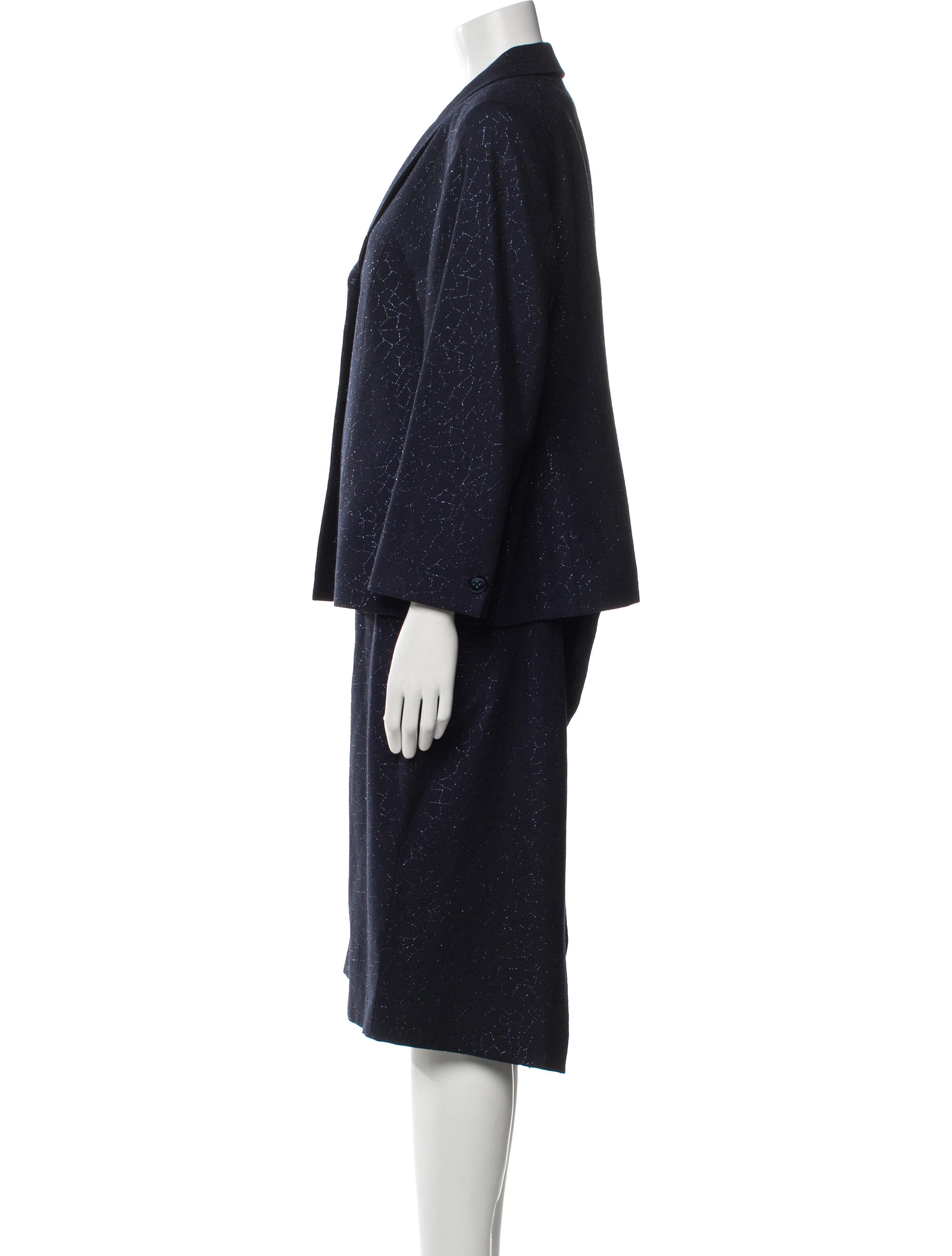 Louis Feraud Virgin Wool Skirt Suit