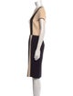 Louis Feraud Colorblock Pattern Knee-Length Dress