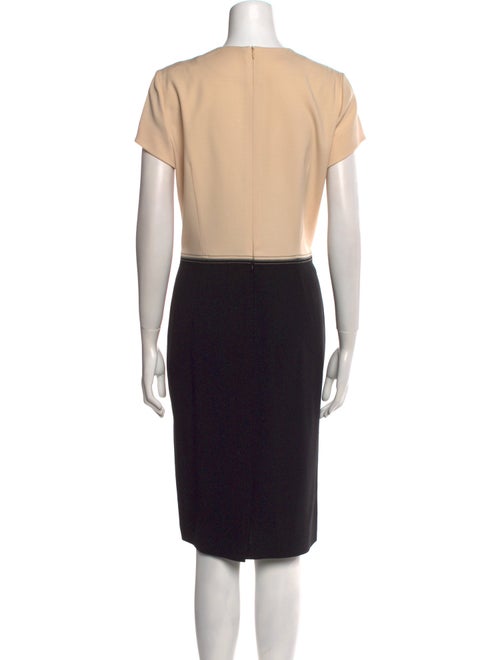 Louis Feraud Colorblock Pattern Knee-Length Dress