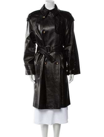 Louis Feraud Leather Trench Coat