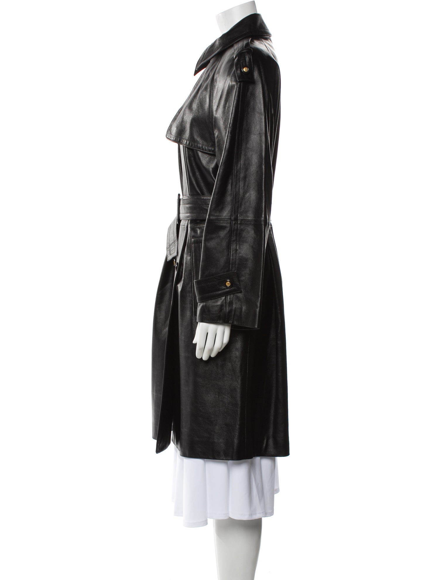 Louis Feraud Leather Trench Coat