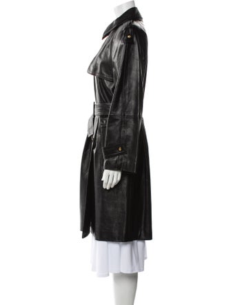 Louis Feraud Leather Trench Coat