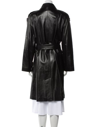Louis Feraud Leather Trench Coat