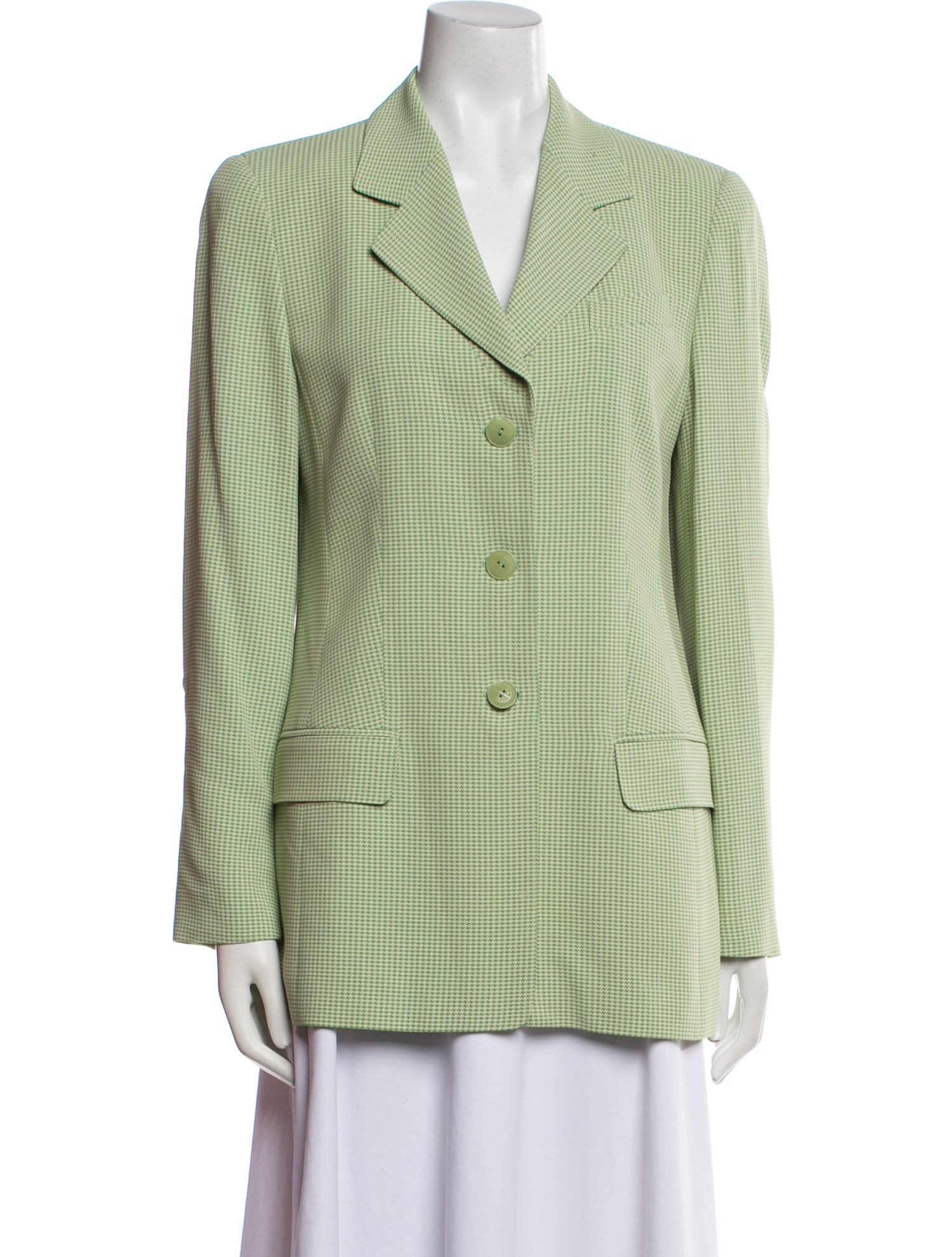 Louis Feraud Houndstooth Print Blazer