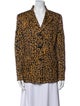 Louis Feraud Wool Animal Print Blazer