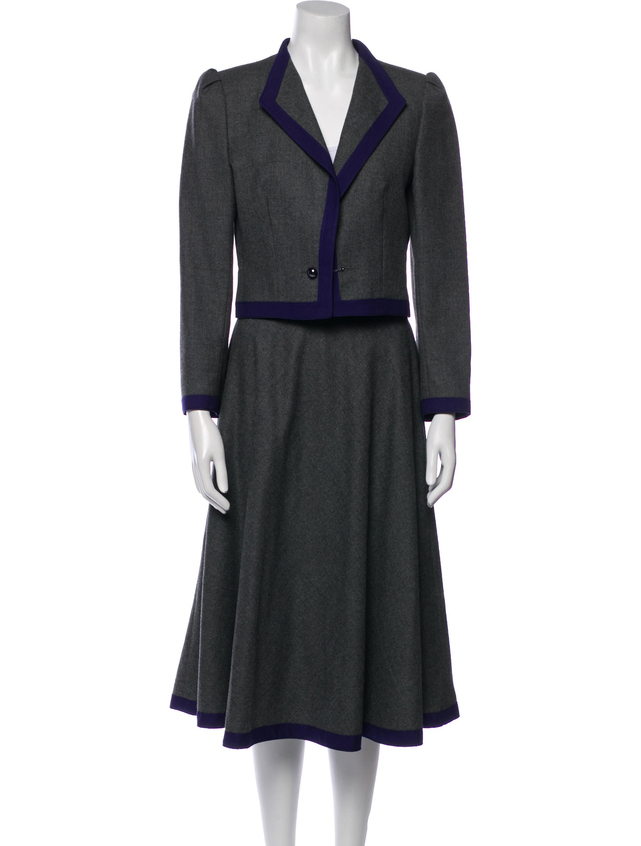 Louis Feraud Vintage Wool Skirt Suit
