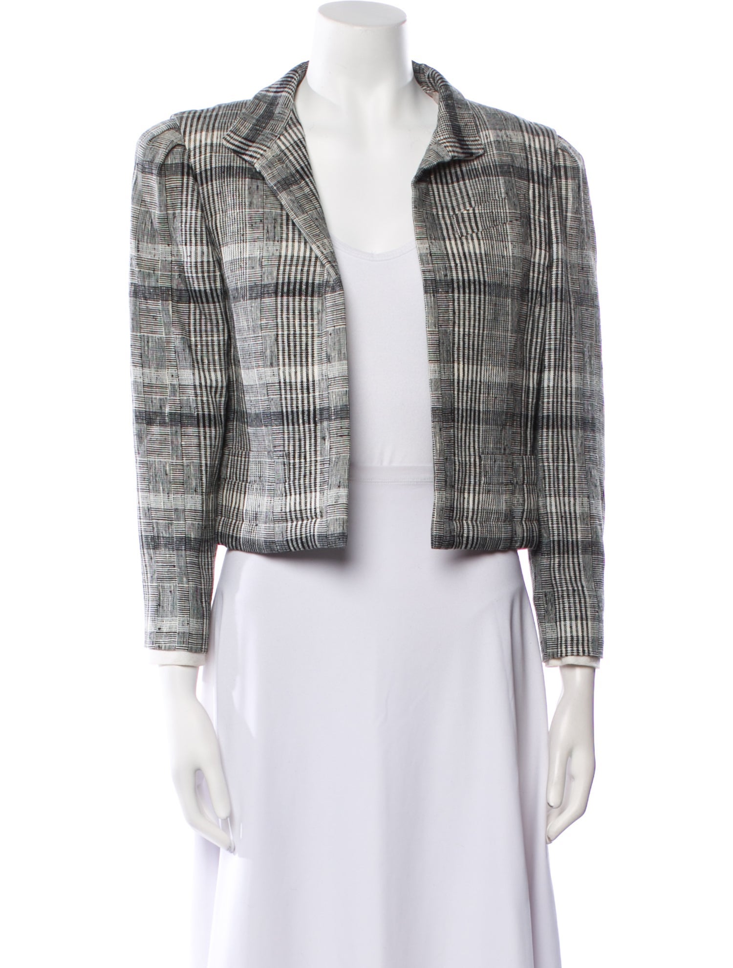 Louis Feraud Plaid Print Evening Jacket