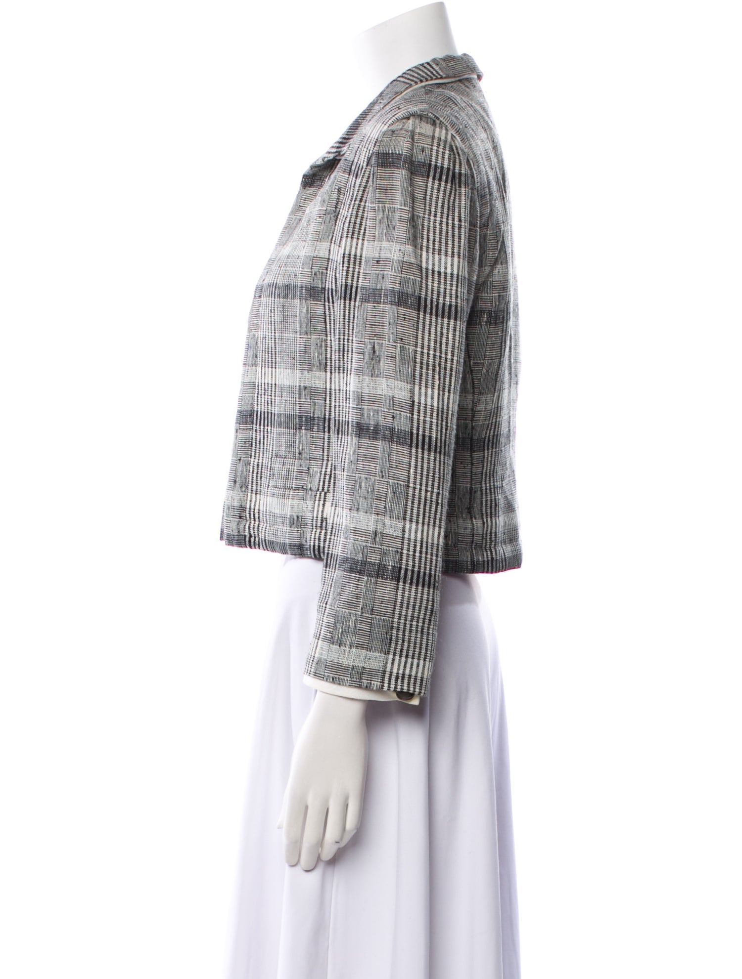 Louis Feraud Plaid Print Evening Jacket