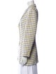 Louis Feraud Wool Plaid Print Blazer