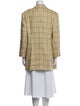 Louis Feraud Linen Plaid Print Blazer