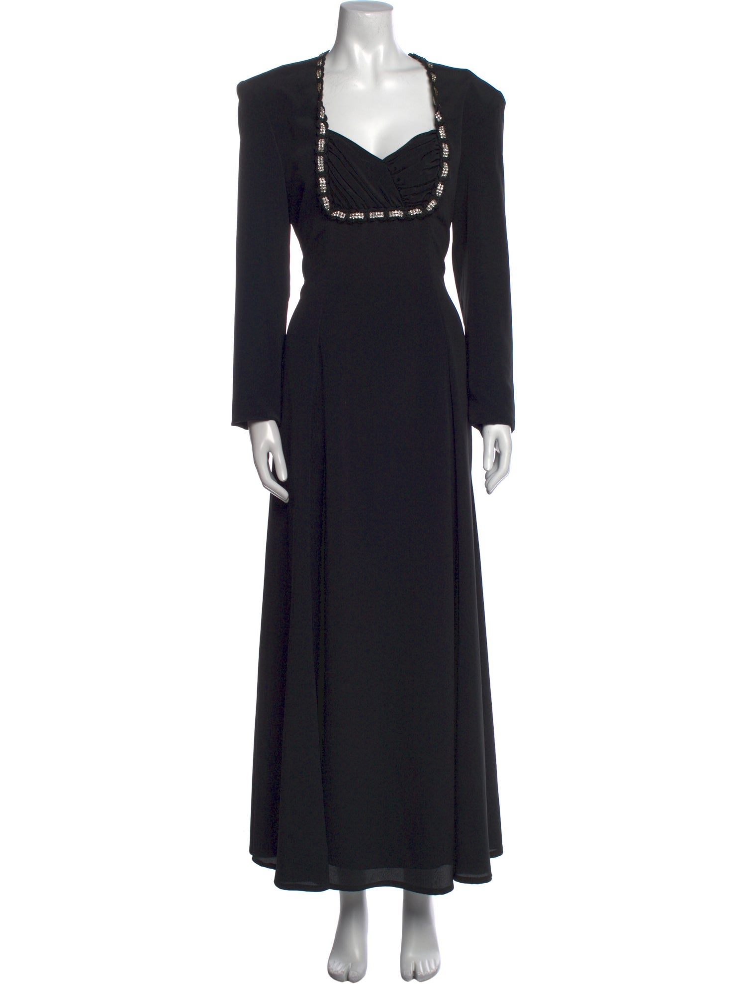 Louis Feraud Square Neckline Long Dress