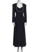 Louis Feraud Square Neckline Long Dress