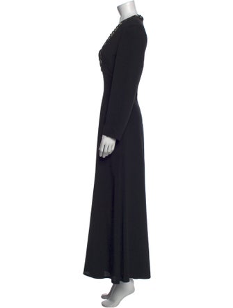Louis Feraud Square Neckline Long Dress