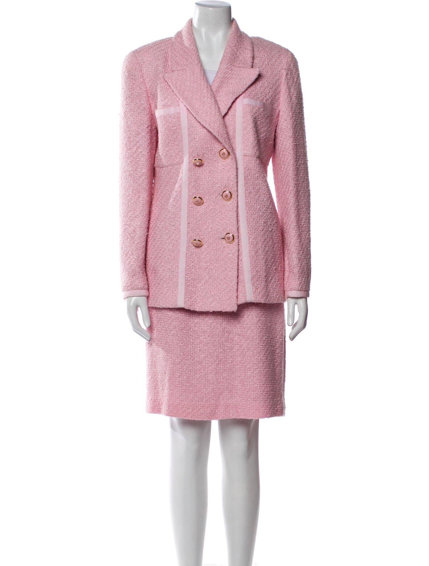 Louis Feraud Grosgrain Trim Skirt Set