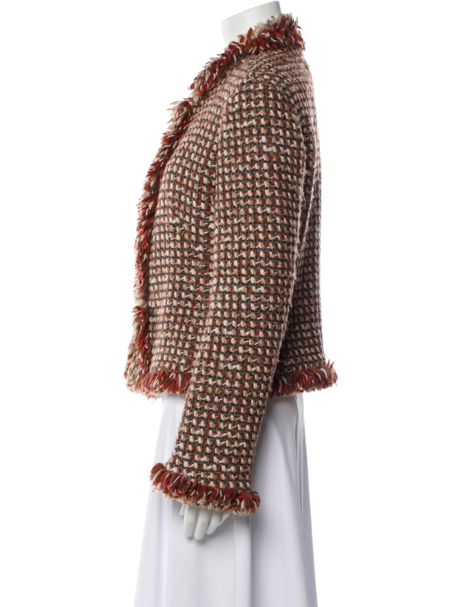 Louis Feraud Wool Tweed Pattern Evening Jacket