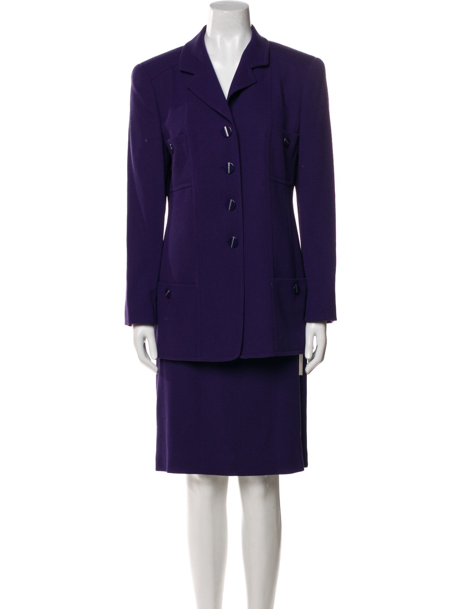 Louis Feraud Wool Skirt Set