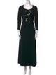 Louis Feraud Square Neckline Long Dress