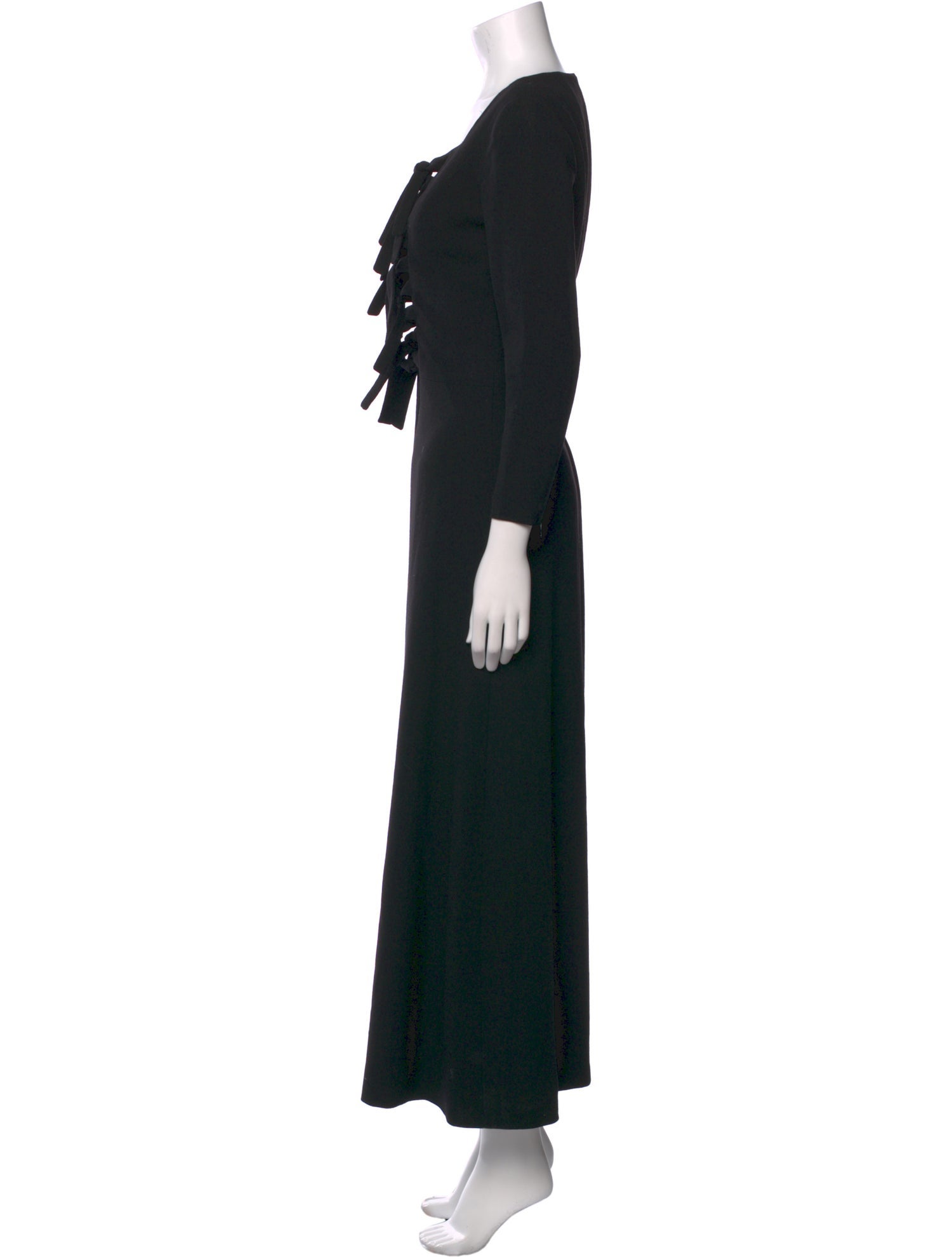Louis Feraud Square Neckline Long Dress