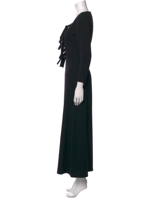 Louis Feraud Square Neckline Long Dress