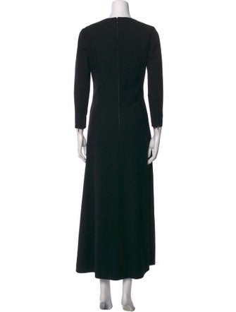 Louis Feraud Square Neckline Long Dress