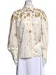 Louis Feraud Printed Long Sleeve Button-Up Top