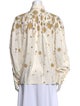 Louis Feraud Printed Long Sleeve Button-Up Top