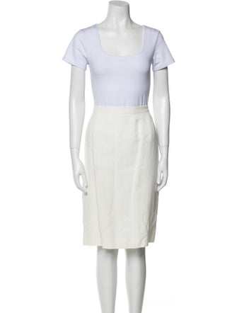 Louis Feraud Pleated Accents Skirt Set