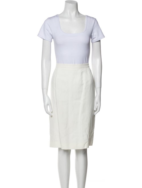 Louis Feraud Pleated Accents Skirt Set
