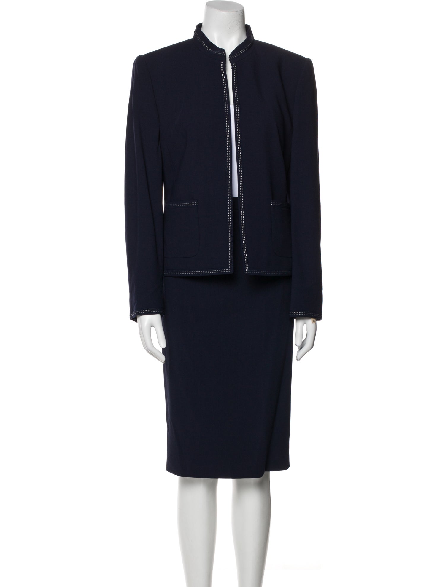 Louis Feraud Virgin Wool Skirt Set