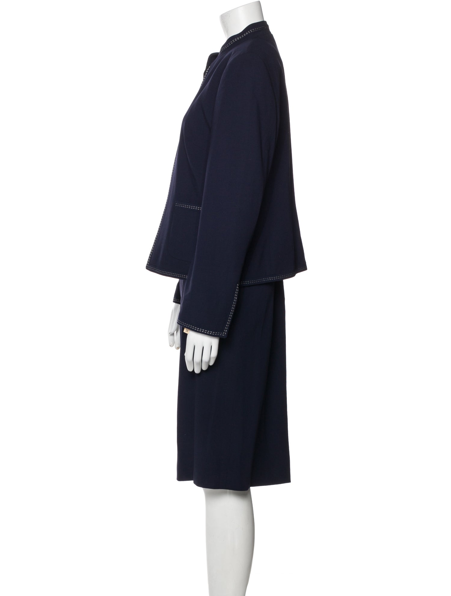 Louis Feraud Virgin Wool Skirt Set