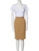 Louis Feraud Virgin Wool Pleated Accents Skirt Set