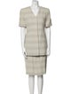 Louis Feraud Wool Striped Skirt Suit