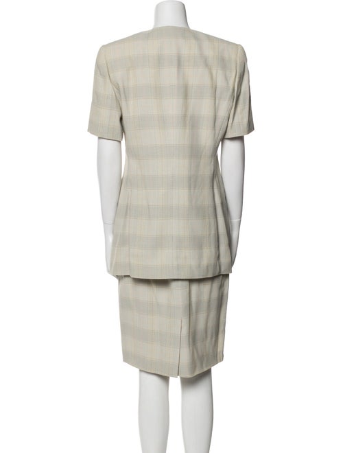 Louis Feraud Wool Striped Skirt Suit