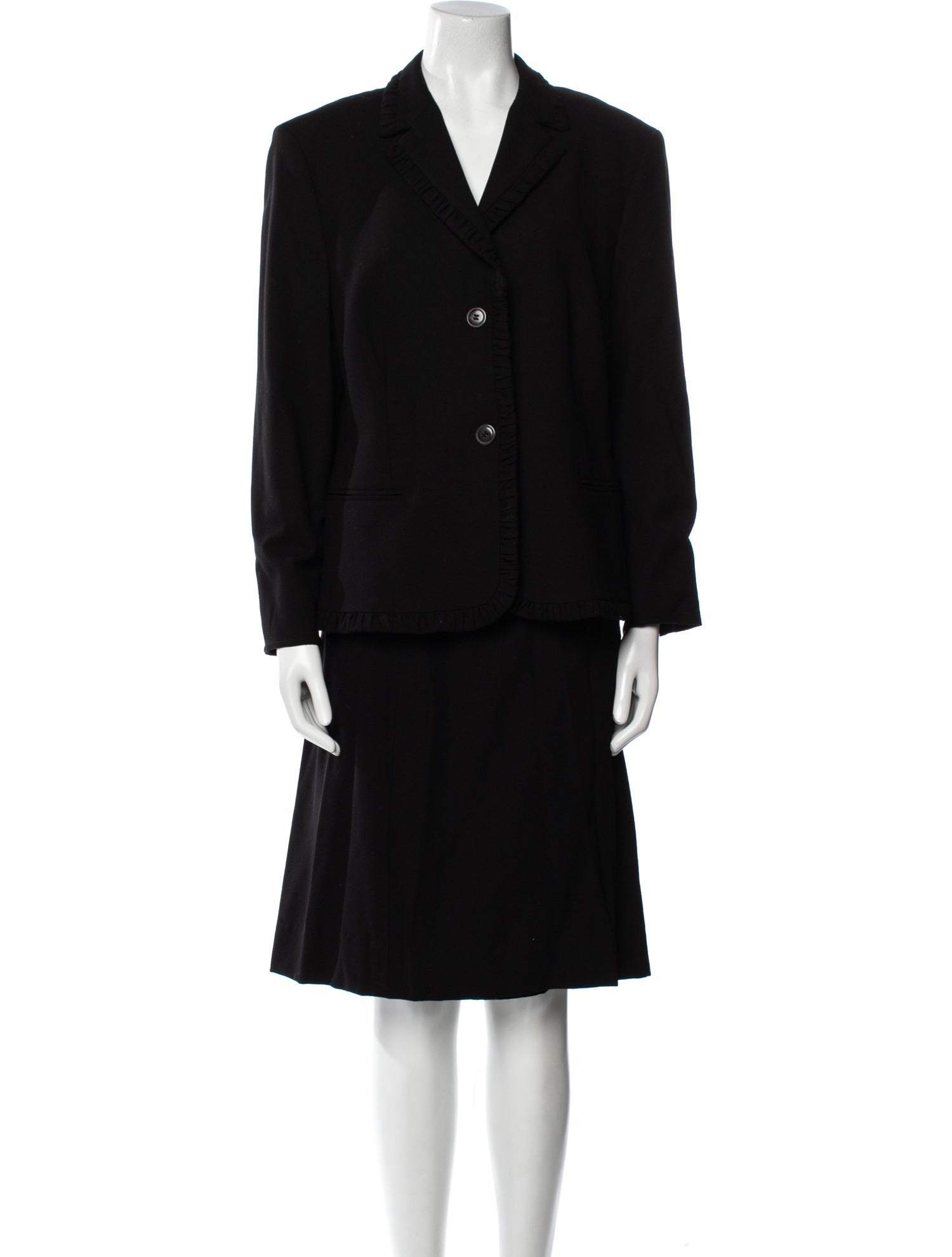 Louis Feraud Virgin Wool Skirt Set