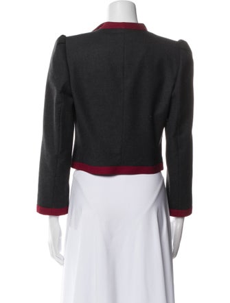 Louis Feraud Wool Colorblock Pattern Skirt Set